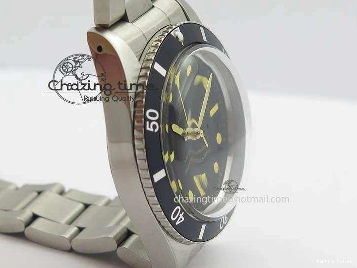 0127 Vintage Oyster Submariner No Date SS Black Dial On SS Bracelet A AllSeason 3851